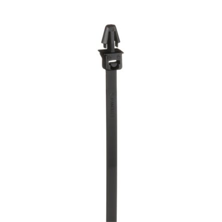 Panduit PLP2S-M0 | Pan-Ty PLP2S-M0 Locking Push Mount Tie, Black, UV PA6.6, 7.9"L, 50lb, PK1000