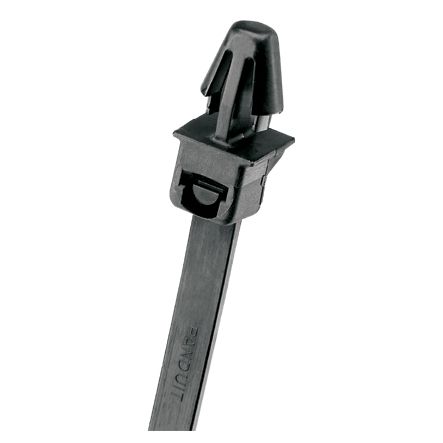 Panduit PLP2S-M0 | Pan-Ty Locking Push Mount Tie, Black, UV PA6.6, 7.9"L, 50lb, PK1000