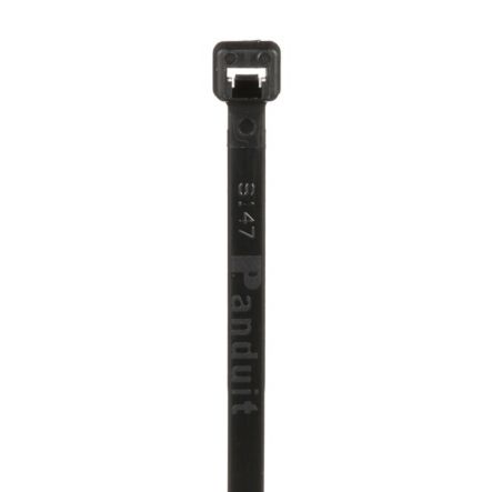 Panduit PLT1.5I-M100 | Pan-Ty PLT1.5I-M100 Cable Tie, Black, UV Polypropylene, 5.6"L, 18lb, PK1000