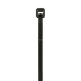 Panduit PLT1M-M100 Cable Tie, 3.9";L (99mm), Miniature, Weather-resistant Polypropylene, Black, pack of 1000