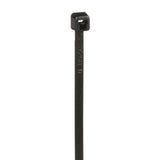 Panduit PLT2M-M0 | Pan-Ty PLT2M-M0 Cable Tie, Black, UV PA6.6, 8"L, 18lb, PK1000