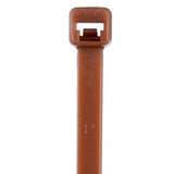 Panduit PLT2S-C1 Cable Tie, 7.4";L (188mm), Standard, Nylon, Brown, Pack of 100