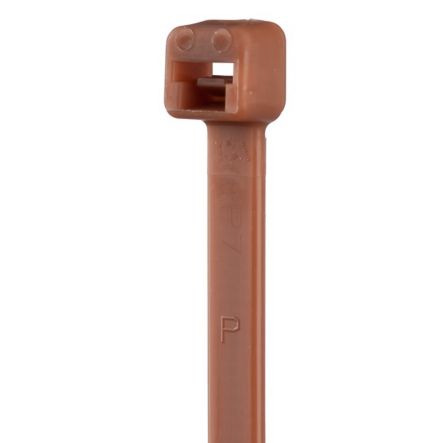 Panduit PLT2S-C1 Cable Tie, 7.4";L (188mm), Standard, Nylon, Brown, Pack of 100