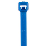 Panduit PLT2S-C6 Cable Tie, 7.4";L (188mm), Standard, Nylon, Blue, Pack of 100