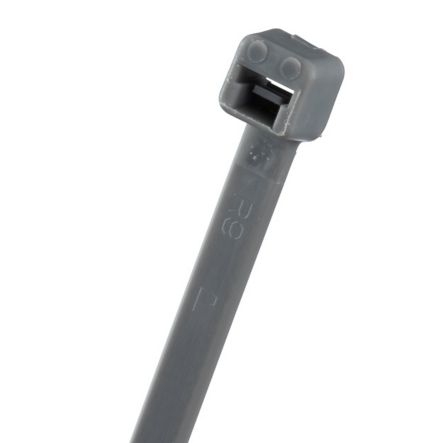 Panduit PLT2S-C8 Cable Tie, 7.4";L (188mm), Standard, Nylon, Gray, Pack of 100