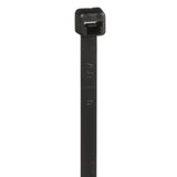 Panduit PLT2S-M120 | Pan-Ty PLT2S-M120 Cable Tie, Black, UV Nylon 12, 7.4"L, 40lb, PK1000