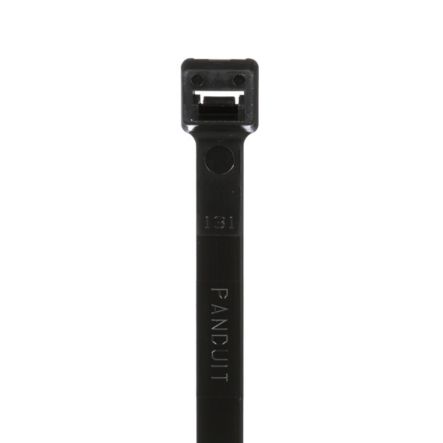 Panduit PLT3H-L0 | Pan-Ty PLT3H-L0 Cable Tie, Black, UV PA6.6, 11.4"L, 120lb, PK50