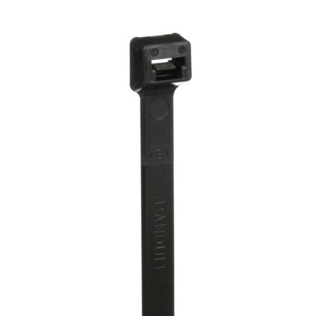 Panduit PLT3H-L0 | Pan-Ty PLT3H-L0 Cable Tie, Black, UV PA6.6, 11.4"L, 120lb, PK50