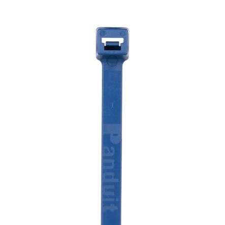 Panduit PLT3S-C186 Cable Tie, 11.5";L (291mm), Standard, Metal Detectable Polypropylene, Dark Blue, Pack of 100