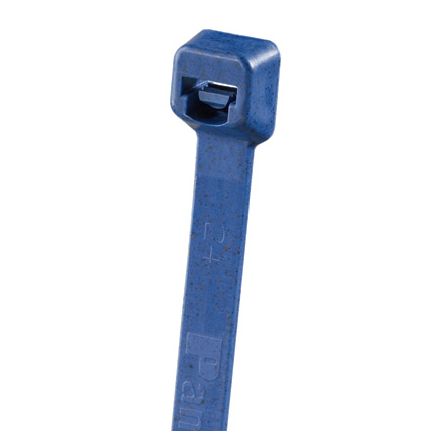 Panduit PLT3S-C186 Cable Tie, 11.5";L (291mm), Standard, Metal Detectable Polypropylene, Dark Blue, Pack of 100