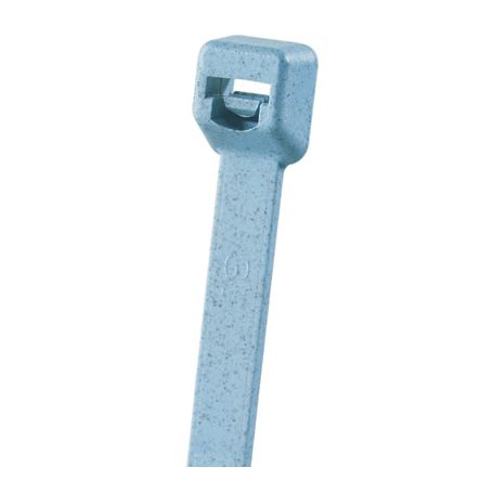 Panduit PLT4H-L86 Cable Tie, 14.4";L (368mm), Light-Heavy, Metal Detectable Nylon, Light Blue, pack of 50