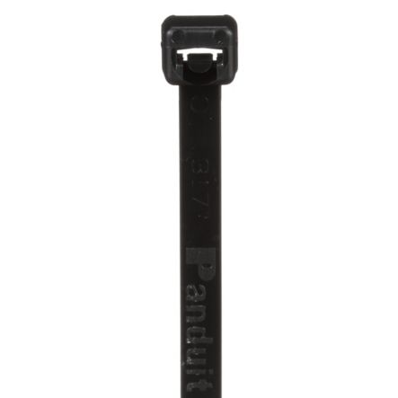 Panduit PLT4S-M0 | Pan-Ty PLT4S-M0 Cable Tie, Black, UV PA6.6, 14.5"L, 50lb, PK1000