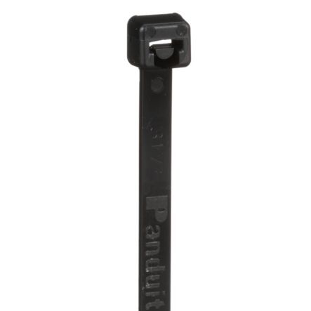 Panduit PLT4S-M0 | Pan-Ty PLT4S-M0 Cable Tie, Black, UV PA6.6, 14.5"L, 50lb, PK1000