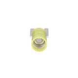 Panduit PN10-10F-L | Pan-Term PN10-10F-L Fork Terminal, Yellow, Nylon, 10-12 AWG, #10 Stud, PK50