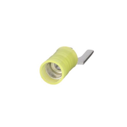 Panduit PN10-10F-L | Pan-Term PN10-10F-L Fork Terminal, Yellow, Nylon, 10-12 AWG, #10 Stud, PK50