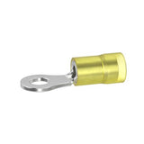 Panduit PN10-10R-L | Pan-Term PN10-10R-L Ring Terminal, Yellow, Nylon, 10-12 AWG, #10 Stud, PK50