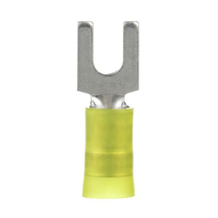 Panduit PN10-8F-L Fork Terminal, Nylon Insulated, 12, 10 AWG, #8 Stud Size, Pack of 50