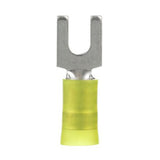Panduit PN10-8F-L Fork Terminal, Nylon Insulated, 12, 10 AWG, #8 Stud Size, Pack of 50