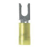 Panduit PN10-8LF-L | Locking Fork Terminal, Nylon Insulated, 12, 10 AWG, #8 Stud Size, Pack of 50