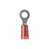 Panduit PN18-8R-M | Pan-Term Ring Terminal, Red, Nylon, 18-22 AWG, #8 Stud, PK1000