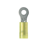 Panduit PNF10-14R-L | Pan-Term PNF10-14R-L Ring Terminal, Yellow, Nylon, 10 AWG, 1/4" Stud, PK50