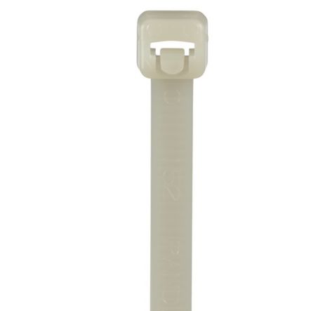 Panduit PRT1.5S-C Cable Tie, Releasable, 6.3";L (160mm), Standard, Nylon, Natural, Pack of 100