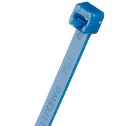 Panduit PRT2S-M6 | Pan-Ty PRT2S-M6 Releasable Cable Tie, Blue, PA6.6, 7.4"L, 50lb, PK1000