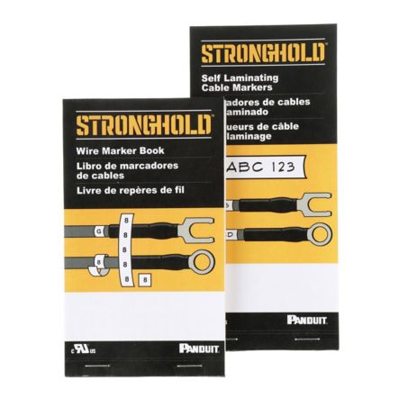 Panduit PSCB-6Y | StrongHold PSCB-6Y Blank Self-Laminating Write-On Marker Book, 6Y, Vinyl, PK1