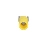 Panduit PV10-10LF-L | Pan-Term PV10-10LF-L Fork Terminal, Yellow, Vinyl, 10-12 AWG, #10 Stud, PK50
