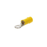 Panduit PV10-10R-L | Pan-Term Pv10-10R-L Ring Terminal, Yellow, Vinyl, 10-12 Awg, #10 Stud, Pk50