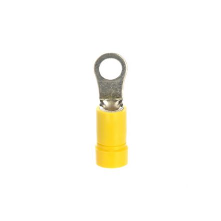 Panduit PV10-10R-L | Pan-Term Pv10-10R-L Ring Terminal, Yellow, Vinyl, 10-12 Awg, #10 Stud, Pk50