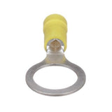 Panduit PV10-12R-Q Ring Terminal, Vinyl Insulated, 12 - 10 AWG, 1/2"; Stud Size, Funnel Entry, Pack of 5