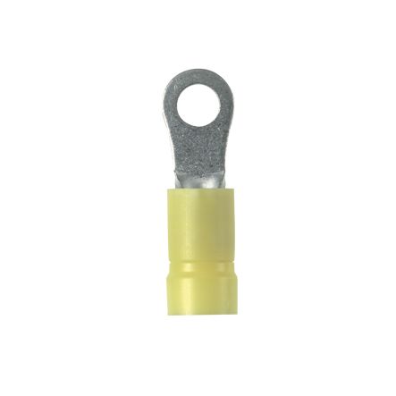 Panduit PV10-12R-Q Ring Terminal, Vinyl Insulated, 12 - 10 AWG, 1/2"; Stud Size, Funnel Entry, Pack of 5