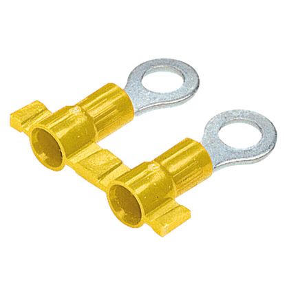 Panduit PV10-56RB-2K | Reel Smart PV10-56RB-2K Ring Terminal, Yellow, Vinyl, 10-12 AWG, 5/16" Stud