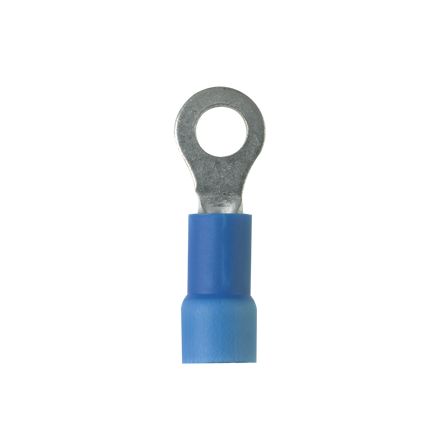 Panduit PV14-4RX-C Ring Terminal, Expanded Vinyl Insulation, 16 - 14 AWG, #4 Stud Size, Pack of 100