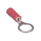 Panduit PV18-56R-MY | Pan-Term PV18-56R-MY Ring Terminal, Red, Vinyl, 16-22 AWG, 5/16" Stud, PK1000