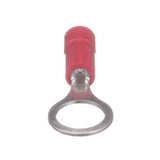 Panduit PV18-56R-MY | Pan-Term PV18-56R-MY Ring Terminal, Red, Vinyl, 16-22 AWG, 5/16" Stud, PK1000