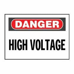 Panduit PVS0710D72Y | Sign Danger Hi Volt.. Rd/Bl/Wh Pk5