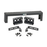 Panduit PZLRB2U | Overhead Distribution Rack, 2-Post, 2RU, #12-24 Threaded E-Rails, Black
