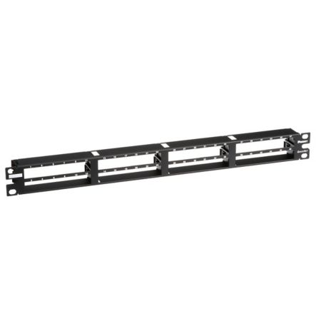 Panduit QPP48HDVNSBL | Quicknet Patch Panel, Flat, 48 Vertical Printed Ports, 1Ru