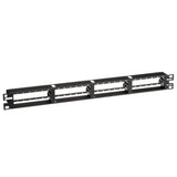 Panduit QPP48HDVNSBL | Quicknet Patch Panel, Flat, 48 Vertical Printed Ports, 1Ru