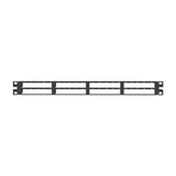 Panduit QSP48HDBL | QuickNet Shielded Patch Panel, 48 Port, 1 RU, Black