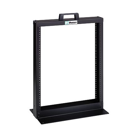 Panduit R2P26 | 2-Post Rack, 13Ru, #12-24 Threaded E-Rails, Aluminum, Black