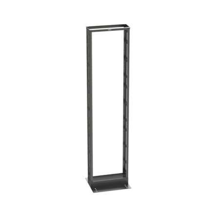 Panduit R2P6S | 2-Post Rack, 45Ru, 6 In. Deep, #12-24 Threaded E-Rails, Steel, Black