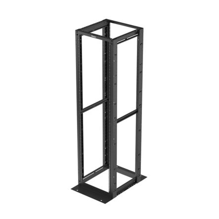 Panduit R4P23CN | 4-Post Rack, 45Ru, 23 In. Deep, Cage Nut E-Rails, Black