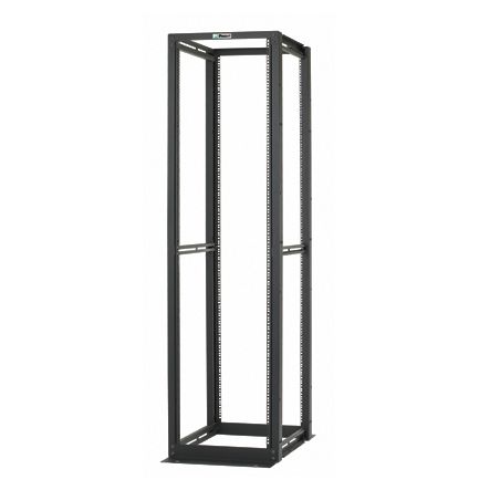 Panduit R4P3696 | 4-Post Rack, 52RU, 36 in. Deep, #12-24 Threaded E-Rails, Black