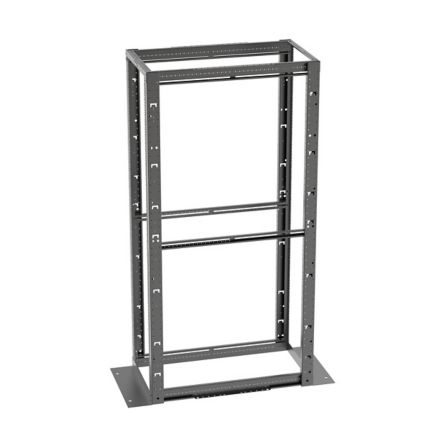 Panduit R4P42CN | 4-Post Rack, 45Ru, 41.5 In. Deep, Cage Nut E-Rails, Black