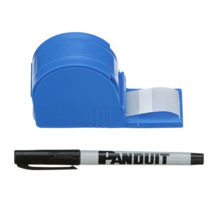 Panduit S100X225VARY Self-Lam dispenser with pen, Vinyl, 1.00"; W x 2.25"; H, 0.75"; POA, White/Clear