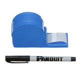 Panduit S100X225VARY Self-Lam dispenser with pen, Vinyl, 1.00"; W x 2.25"; H, 0.75"; POA, White/Clear