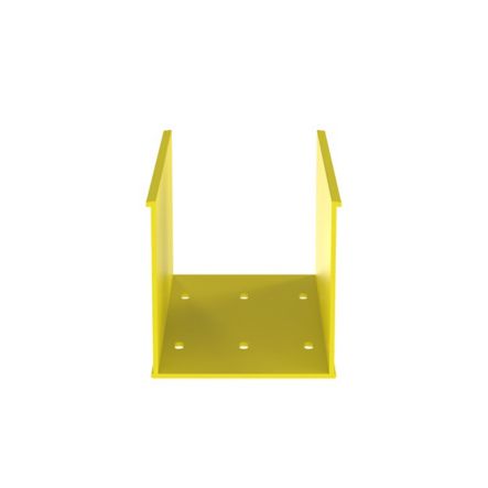 Panduit S4X4YL6NM | FiberRunner Solid Wall Channel, 4x4, Yellow